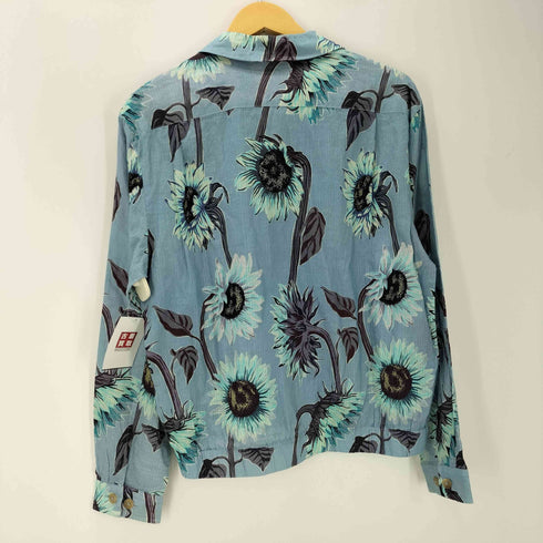 ポールスミス Paul Smith 花柄 総柄 開襟 オープンカラー リネン コットン シャツ ジャケット ブルゾン メンズ import:M