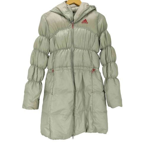 アディダス adidas CLIMAPROOF パフォーマンスロゴ プリント フェザー ダウン フーデッド コート レディース JPN:L