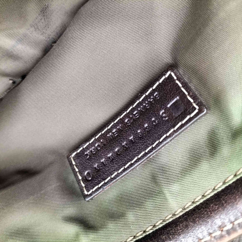 ステフノマーノ STEFANOMANO イタリア製 2Way Shoulder Bag レザー コンビ ショルダー ハンド ビジネス バック メンズ