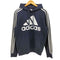 アディダス adidas エッセンシャルズ 3ストライプ 裏起毛 スウェット パーカー メンズ import:M