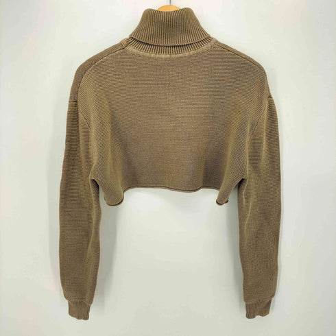 ザラ ZARA ハイネック クロップド コットン ニット レディース import:S