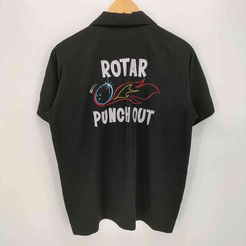 ローター ROTAR PUNCH OUT 背面ロゴ刺繍 ボウリング シャツ 開襟 メンズ JPN:M