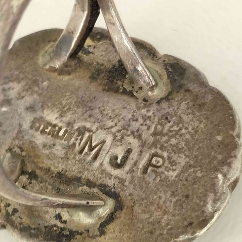 ナバホ NAVAJO STERLING MJP 刻印 ターコイズ ピンキーリング メンズ 9号