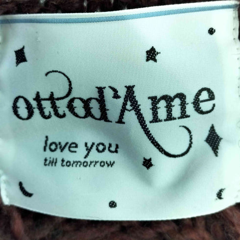 ottod Ame アルパカ混 アクリル ガウンカーディガン レディース