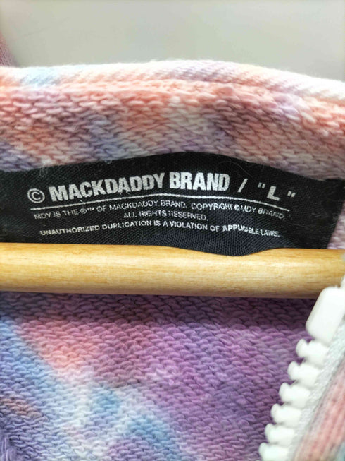 マックダディー MACKDADDY マルチカラー ジップアップパーカー レディース import:L