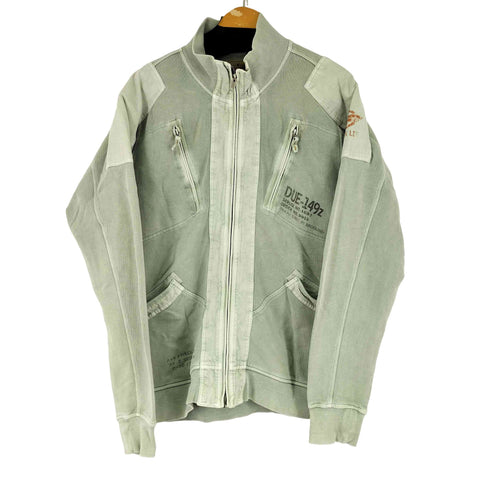 アヴィレックス AVIREX ステンシルプリント ミリタリー ジップジャケット メンズ 2XL