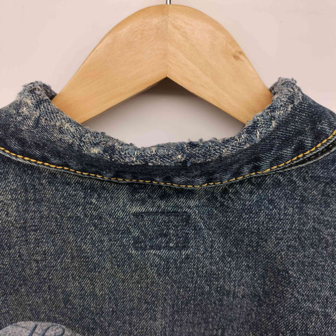 エヴィス EVISU WASHED TYPE 2 DENIM JACKET メンズ JPN:L