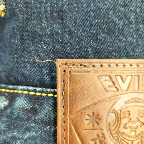 エヴィス EVISU WASHED TYPE 2 DENIM JACKET メンズ JPN:L