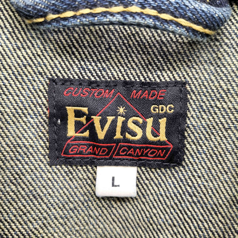 エヴィス EVISU WASHED TYPE 2 DENIM JACKET メンズ JPN:L