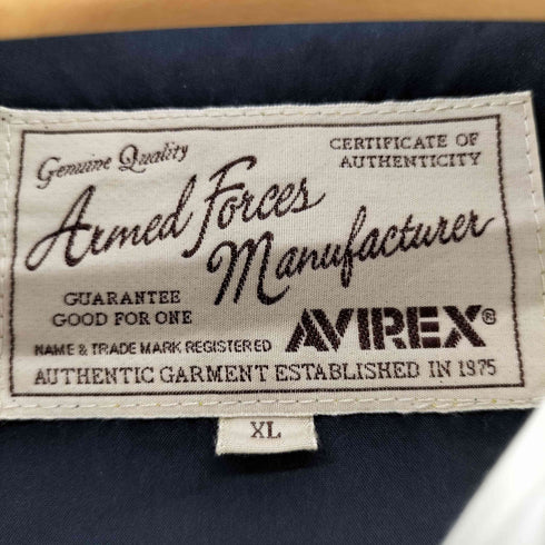 アヴィレックス AVIREX ロゴ ワッペン フーデットジャケット メンズ import:XL