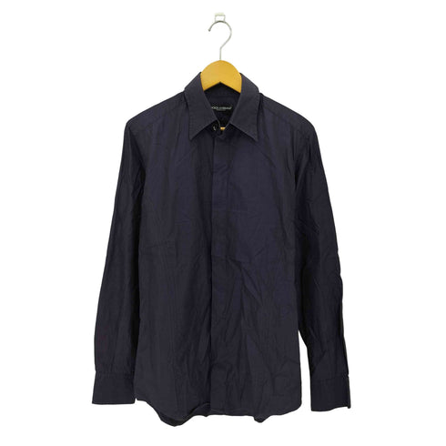 ドルチェアンドガッバーナ DOLCE&GABBANA イタリア製 L/S デザイン コットン スリムシャツ レディース 16/41