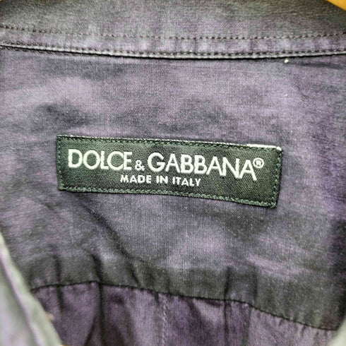 ドルチェアンドガッバーナ DOLCE&GABBANA イタリア製 L/S デザイン コットン スリムシャツ レディース 16/41