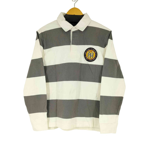 トミーヒルフィガー TOMMY HILFIGER ボーダー エンブレム L/S ポロシャツ メンズ import:XL