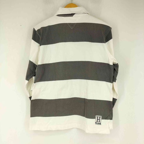 トミーヒルフィガー TOMMY HILFIGER ボーダー エンブレム L/S ポロシャツ メンズ import:XL