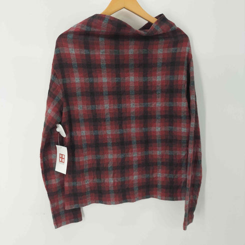 ワイズ Ys ウール混 チェック ハイネックカットソー レディース JPN:2