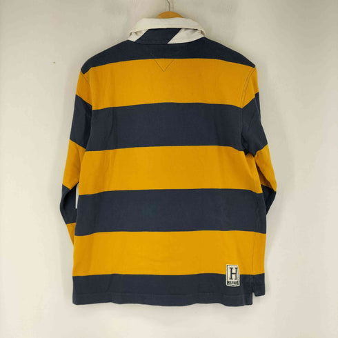トミーヒルフィガー TOMMY HILFIGER ボーダー エンブレム L/S ポロシャツ メンズ import:XL