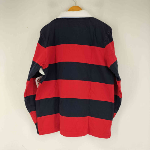 トミーヒルフィガー TOMMY HILFIGER ボーダー ワンポイント刺繍 L/S ポロシャツ メンズ import:XXL