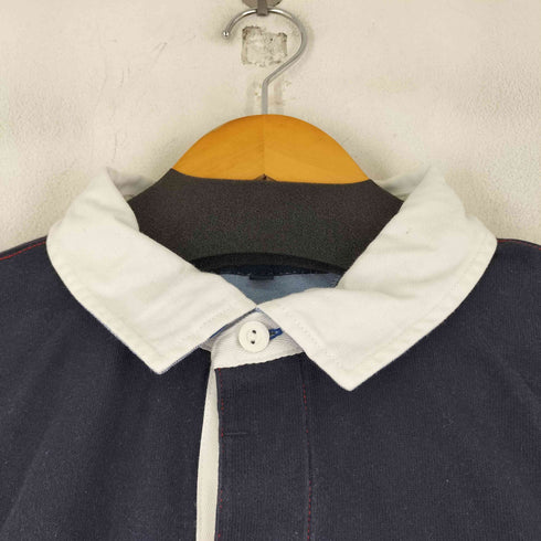 トミーヒルフィガー TOMMY HILFIGER ボーダー ワンポイント刺繍 L/S ポロシャツ メンズ import:XXL