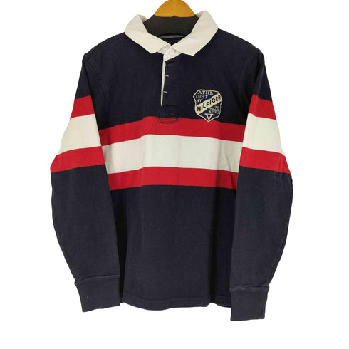 トミーヒルフィガー TOMMY HILFIGER ボーダー エンブレム L/S ポロシャツ メンズ import:XXL