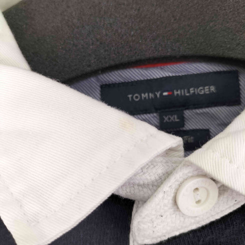 トミーヒルフィガー TOMMY HILFIGER ボーダー エンブレム L/S ポロシャツ メンズ import:XXL