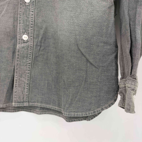 オールドクロウ OLD CROW FOUR CYL RACE L/S WORK SHIRTS ステンシルデザイン デニム ワーク長袖シャツ メンズ L