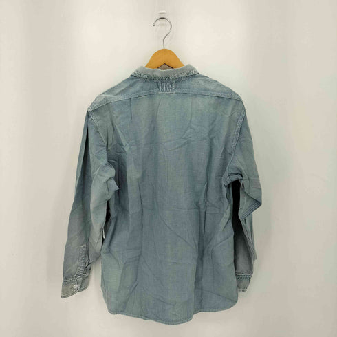 オールドクロウ OLD CROW CROW L/S WORK SHIRTS クロウ ロゴパッチデザイン デニム ワーク長袖シャツ メンズ L