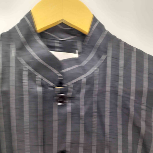 タカヒロミヤシタザソロイスト TAKAHIRO MIYASHITA The SoloIst. 18SS Striped Stand Collar L/S Pajama Shirt ストライプ バンドカラー フリンジ パジャマシャツ メンズ JPN:44