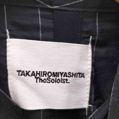 タカヒロミヤシタザソロイスト TAKAHIRO MIYASHITA The SoloIst. 18SS Striped Stand Collar L/S Pajama Shirt ストライプ バンドカラー フリンジ パジャマシャツ メンズ JPN:44
