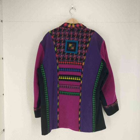 coloratura MADE IN USAマルチカラーニット切替オーバーサイズジャケット メンズ L