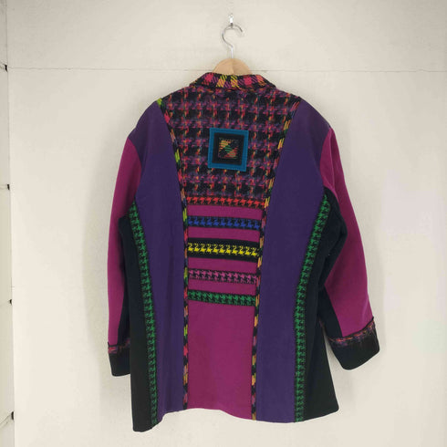 coloratura MADE IN USAマルチカラーニット切替オーバーサイズジャケット メンズ L