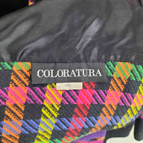 coloratura MADE IN USAマルチカラーニット切替オーバーサイズジャケット メンズ L