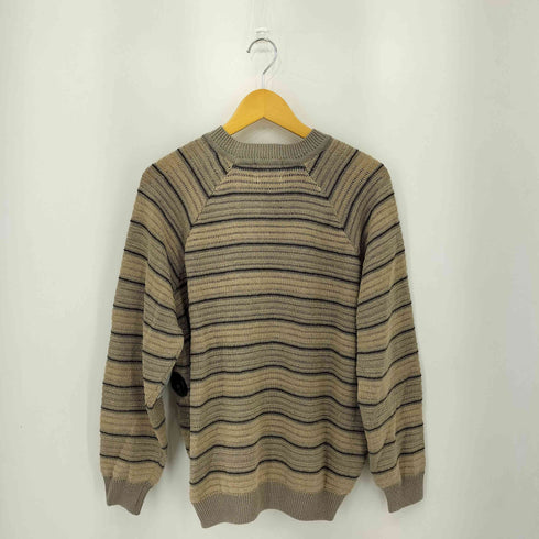バイグラッドハンド BY GLADHAND VOYAGE L/S RAGLAN SWEATER ヴォヤージュ モックネック ラグランスリーブ リネン ボーダーニット セーター メンズ M