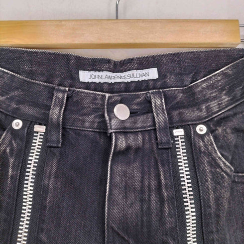 ジョンローレンスサリバン JOHN LAWRENCE SULLIVAN BLEACHED DENIM ZIPPED PANTS レディース 44