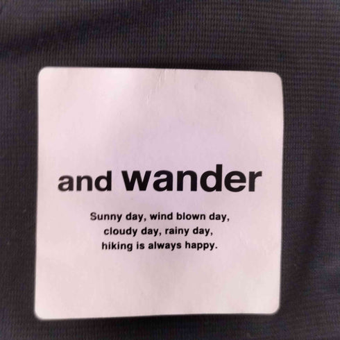 アンドワンダー and wander ナイロン ステッチ 裾ドローコード イージーパンツ メンズ JPN:3