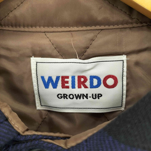 ウィアード WEIRDO L/S QUILTING CHECK SHIRTS 裏地キルティング チェック柄 フランネルシャツ ジャケット メンズ M
