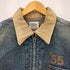 オールドクロウ OLD CROW FOUR CYL RACING DENIM WORK JACKET フォーステンシル 裏地ブランケット コーデュロイカラー ジップアップ デニムトラッカージャケット メンズ M