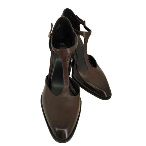 ザラ ZARA レザーヒールパンプス レディース 41