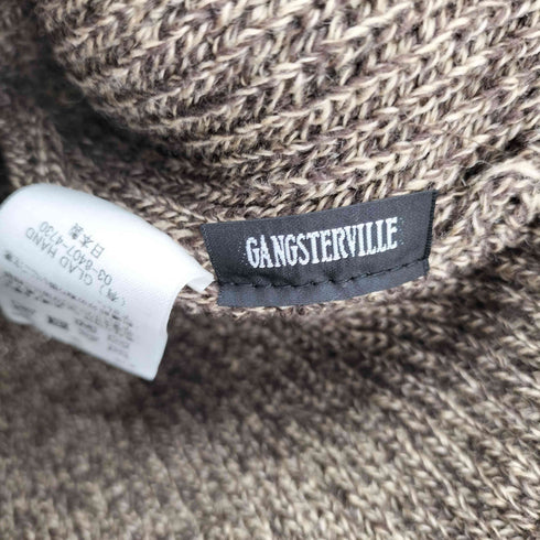 ギャングスタビル GANGSTERVILLE SCARED HEART KNIT CAP スカードハート ロゴ刺繍 ウールニットキャップ ビーニー メンズ F