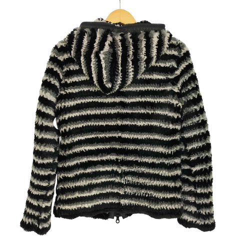 イサムカタヤマ バックラッシュ ISAMU KATAYAMA BACKLASH ラビットファー ニット ダブルジップ パーカー ジャケット メンズ JPN:M