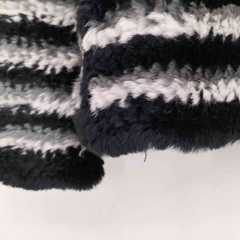 イサムカタヤマ バックラッシュ ISAMU KATAYAMA BACKLASH ラビットファー ニット ダブルジップ パーカー ジャケット メンズ JPN:M