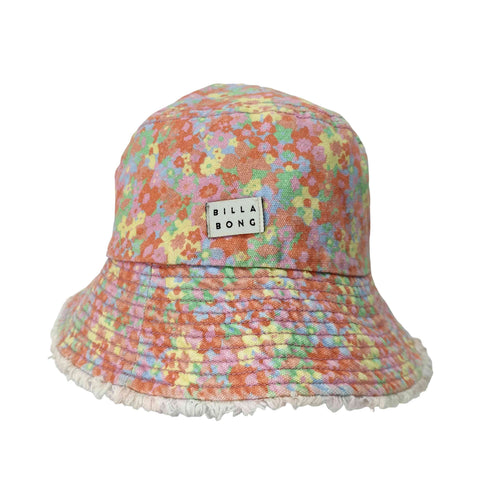 ビラボン BILLABONG 総柄 フリンジ バケットハット レディース