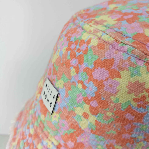 ビラボン BILLABONG 総柄 フリンジ バケットハット レディース