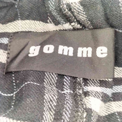ゴム gomme フランネル チェック サルエルパンツ レディース JPN:M
