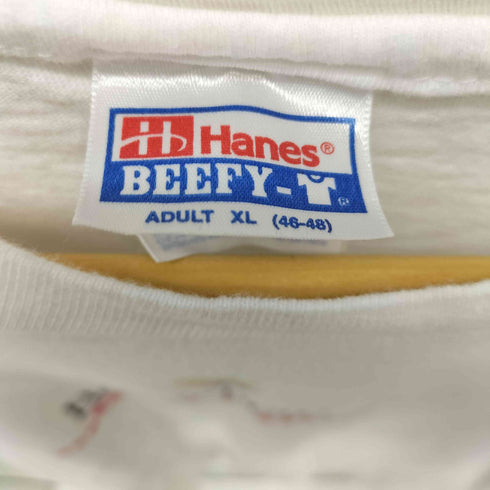 ヘインズ Hanes Hanes BEEFY ボディ 90S USA製 アップル 企業ロゴ Been there ...done that 両面プリント S/S Tシャツ メンズ import:XL