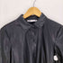 ザラ ZARA フェイクレザー バックレース ロング シャツワンピース レディース import:S