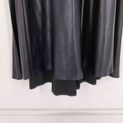 ザラ ZARA フェイクレザー バックレース ロング シャツワンピース レディース import:S