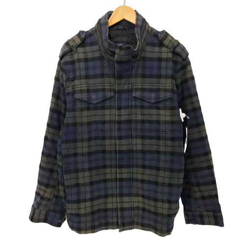 ギャップ Gap 90-2000s OLD チェック コットンウール ダブルジップブルゾン スタンドカラージャケット メンズ import:XL