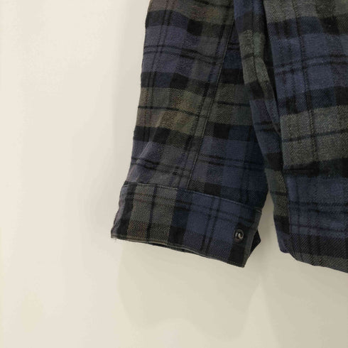 ギャップ Gap 90-2000s OLD チェック コットンウール ダブルジップブルゾン スタンドカラージャケット メンズ import:XL