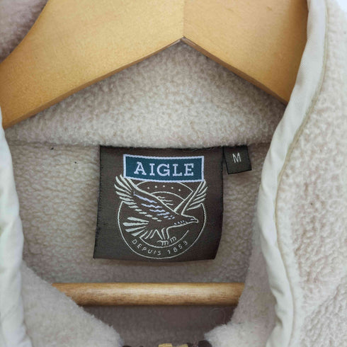エーグル AIGLE ロゴ刺繍 スタンドネック フリースジャケット メンズ JPN:M