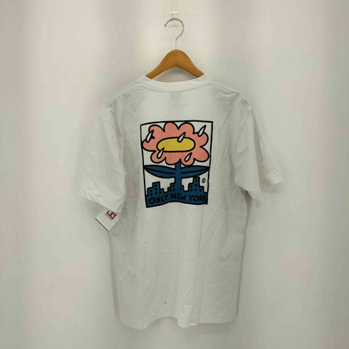 ONLYNY 胸ポケット クルーネック プリント 半袖Tシャツ カットソー メンズ JPN:M